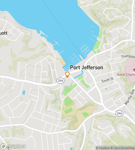 Карта пешеходного тура по поиску сокровищ Dock and Roll: The Harbor Port Jefferson Hunt