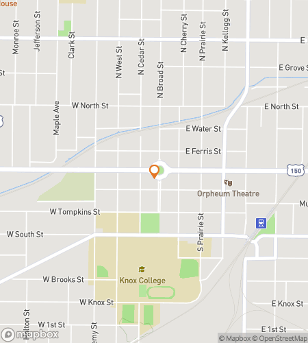 Map of scavenger hunt walking tour for The Great Galesburg Getaway