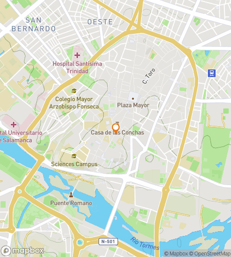 Map of scavenger hunt walking tour for  Salamanca Magia