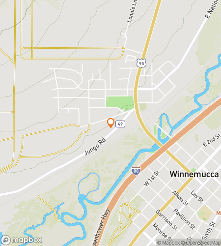 Map of scavenger hunt walking tour for Winnemucca‘s Wild West Whimsy Hunt