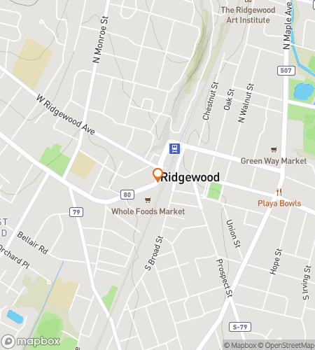 Map of scavenger hunt walking tour for Rooted in Ridgewood