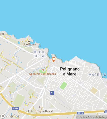 Mapa spaceru z polowaniem na padlino&zdot;erc&oacute;w Polignano&comma; jeste&sacute; brzegiem niesamowity&excl;