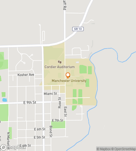 Map of scavenger hunt walking tour for Spartan Sleuths: The Manchester University Clue Hunt