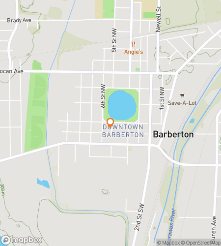 Map of scavenger hunt walking tour for Barberton‘s Lake Anna Legends