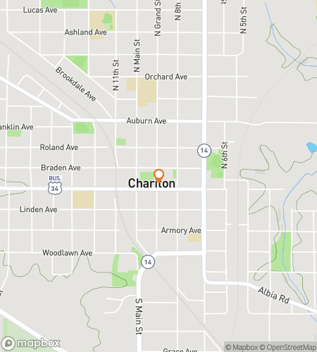 Map of scavenger hunt walking tour for Charitons Downtown Discovery