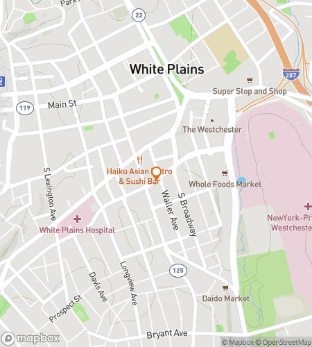 Map of scavenger hunt walking tour for White Plains Groundbreaking Hunt