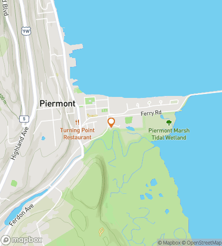 Map of scavenger hunt walking tour for Piermont‘s Puzzling Pursuit