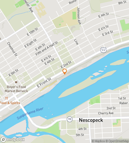 Kävelykierroksen kartta Berwickin aarteenmetsästykseen