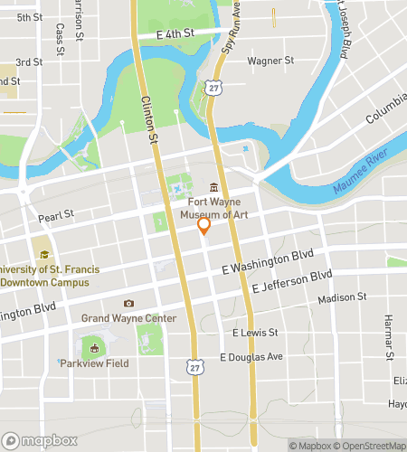 Map of scavenger hunt walking tour for Fort Wayne Worth Win!