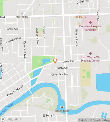 Map of scavenger hunt walking tour for Lakeside Park & Rose Garden Hunt