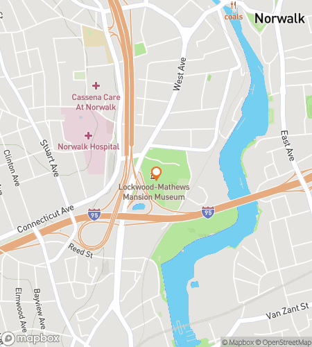 Map of scavenger hunt walking tour for Norwalk Nautical Nonsense Hunt