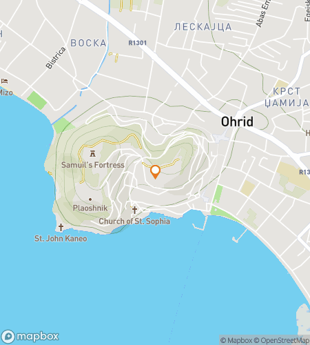 Map of scavenger hunt walking tour for Ohrid Stones, Scholars & Lakeside Legends Hunt