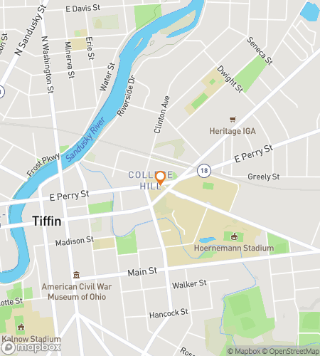 Map of scavenger hunt walking tour for Heidelberg University Hunt