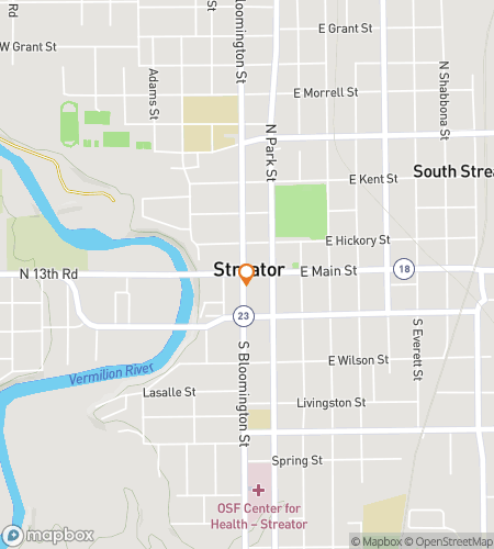 Χάρτης περιήγησης με τα πόδια για το κυνήγι θησαυρού Streator