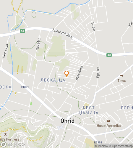 Map of scavenger hunt walking tour for Temples, Towers & Tales of Ohrid