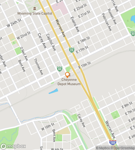 Χάρτης περιήγησης με τα πόδια για κυνήγι θησαυρού για την Περιήγηση Φαντασμάτων στο Κέντρο του Cheyenne