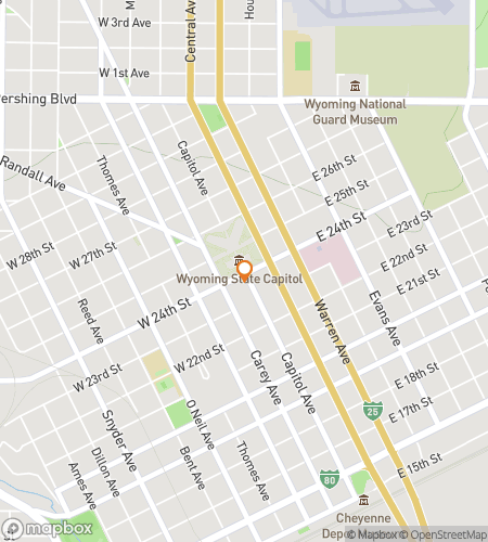 Χάρτης περιήγησης με τα πόδια για το The Cheyenne Chase: Cowtown & Culture Craw