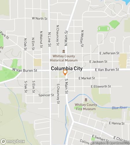 Térkép a Columbia City's Caper Crusade kincskereső séta túrájához