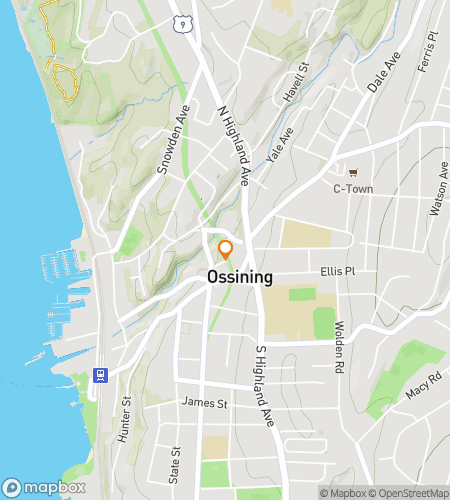 Ossining'in Göz Kamaştırıcı Şehir Merkezi Koşturmacası için hazine avı yürüyüş turu haritası