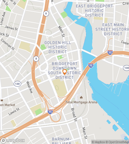 Map of scavenger hunt walking tour for Bridge the Fun in Bridgeport