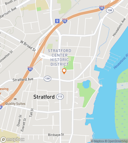 Map of scavenger hunt walking tour for Stratford's Treasure Trail