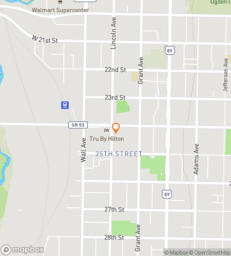 Map of scavenger hunt walking tour for Ogden Utah Bar Hunt