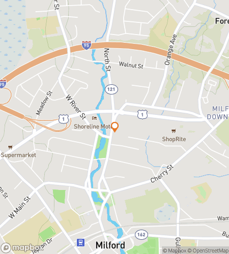 Map of scavenger hunt walking tour for Milford Scavenger Hunt