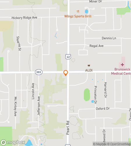 Map of scavenger hunt walking tour for Brunswick Hometown Legends & Local Flavor