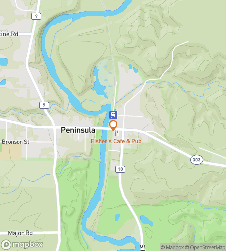 מפת סיור הליכה לציד אוצרות עבור "Peninsula Ohio Bar Hunt"