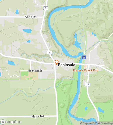 Map of scavenger hunt walking tour for Peninsula Historical Pursuit