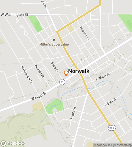 Mappa del tour a piedi della caccia al tesoro per Ohio My! It’s a Norwalk Hunt