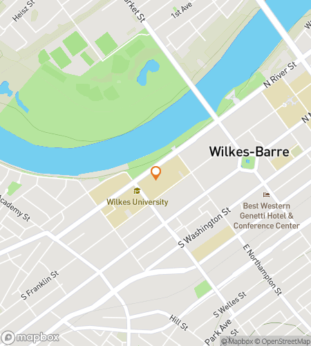 Map of scavenger hunt walking tour for The Great Wilkes Wander