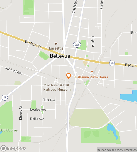 Map of scavenger hunt walking tour for Bellevue Bounty Bonanza Hunt