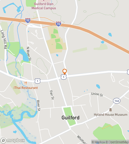 Map of scavenger hunt walking tour for Guilford House to House History