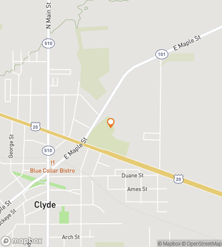 Térkép a kincskereső gyalogostúráról a Clyde's Downtown Delight Hunt-hoz