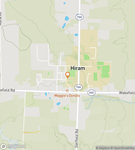 Map of scavenger hunt walking tour for Terrier Trek: Hiram’s Ultimate Campus Quest