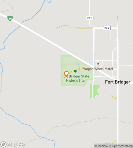 Map of scavenger hunt walking tour for Fort Bridger Frolic & Find
