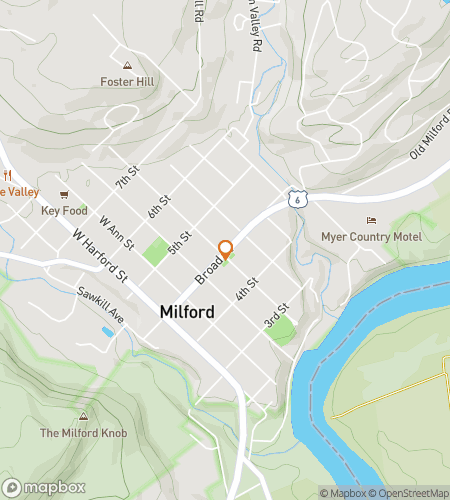 Milfordin Marvellous Mystery Hunt -aarteenmetsästyksen kävelykierroksen kartta