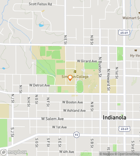 Map of scavenger hunt walking tour for The Great Simp-Quest: College Clues & Campus Views