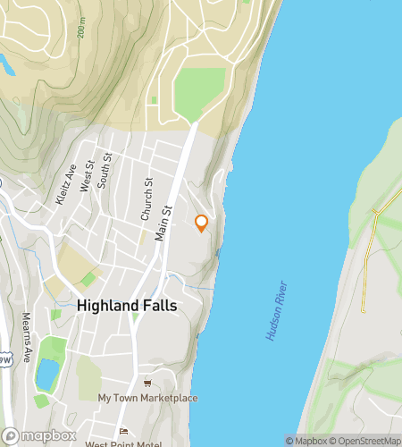 Map of scavenger hunt walking tour for Highland Falls Hide-and-Seek