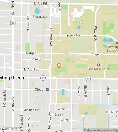 Map of scavenger hunt walking tour for Falcon Frenzy: BGSU Campus Adventure