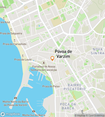 Map of scavenger hunt walking tour for Póvoa‘s Playful Pursuit