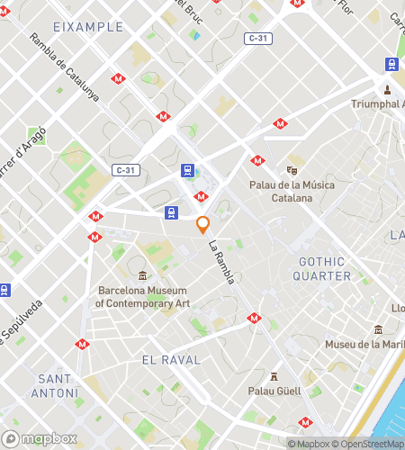 Map of scavenger hunt walking tour for Sants-Montjuic Scavenger Hunt