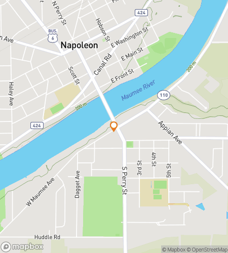 Map of scavenger hunt walking tour for Napoleon‘s Downtown Dash & Discover