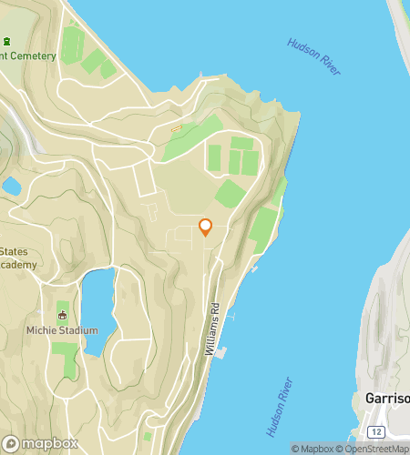 Map of scavenger hunt walking tour for West Point‘s Cadet Caper Adventure