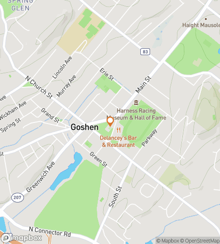 Map of scavenger hunt walking tour for Goshen Gallop Scavenger Hunt