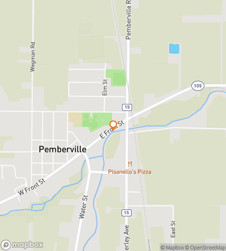 Map of scavenger hunt walking tour for Pemberville‘s Puzzling Pursuit