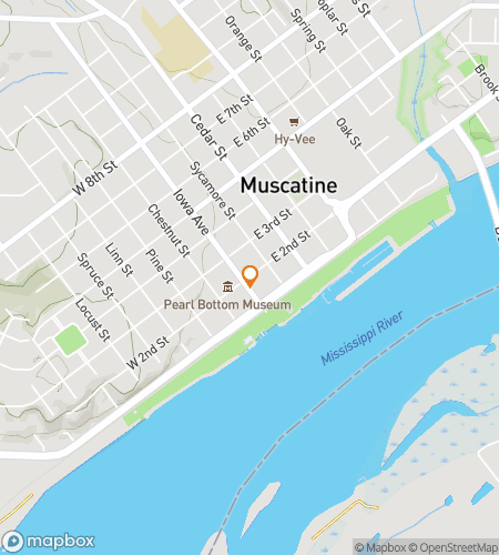 Map of scavenger hunt walking tour for Shell We Go&quest;&colon; The Playful Muscatine Chase