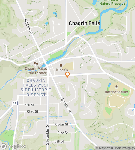 「笑っちゃいけない：真面目に楽しいチャグリン・フォールズ・ハント」のためのスカベンジャーハントウォーキングツアーマップ