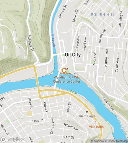 Map of scavenger hunt walking tour for Downtown Drilling Dash